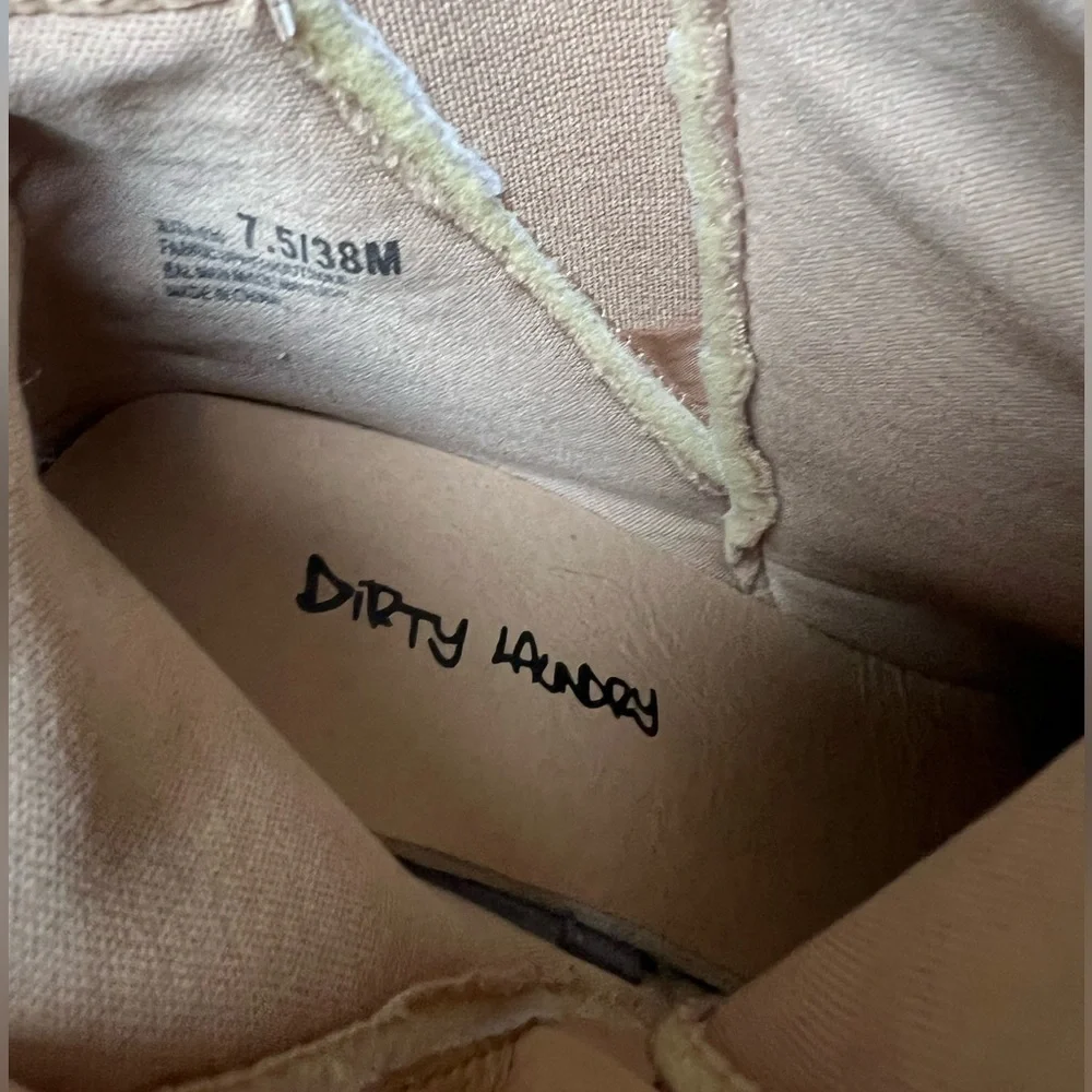 Dirty Laundry Tan Chunky Lug Ankle Boots